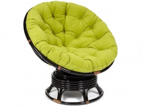 Кресло-качалка Papasan w 23/01 B с подушкой Antique brown, флок Олива в Советском - sovetskij.магазин96.com | фото