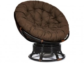 Кресло-качалка Papasan w 23/01 B с подушкой Antique brown, ткань Коричневый в Советском - sovetskij.магазин96.com | фото