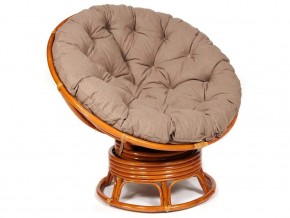 Кресло-качалка Papasan w 23/01 B с подушкой Cognac, экошерсть Коричневый в Советском - sovetskij.магазин96.com | фото