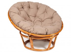 Кресло Papasan 23/01 W с подушкой Cognac, экошерсть Коричневый в Советском - sovetskij.магазин96.com | фото