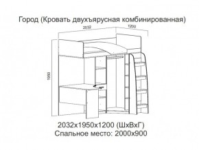 Кровать двухъярусная комбинированная в Советском - sovetskij.магазин96.com | фото