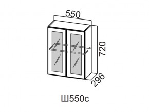 Ш550с/720 Шкаф навесной 550/720 (со стеклом) в Советском - sovetskij.магазин96.com | фото