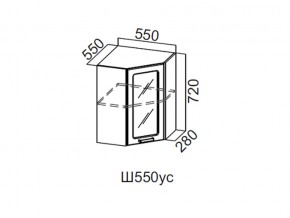 Ш550ус/720 Шкаф навесной 550/720 (угловой со стеклом) в Советском - sovetskij.магазин96.com | фото